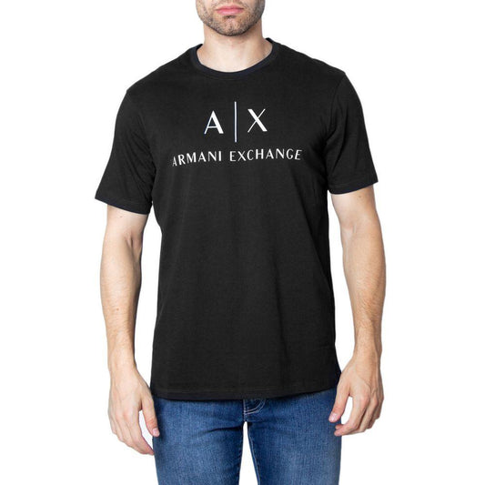 Armani Exchange Black Cotton T-Shirt - Arichezz.store