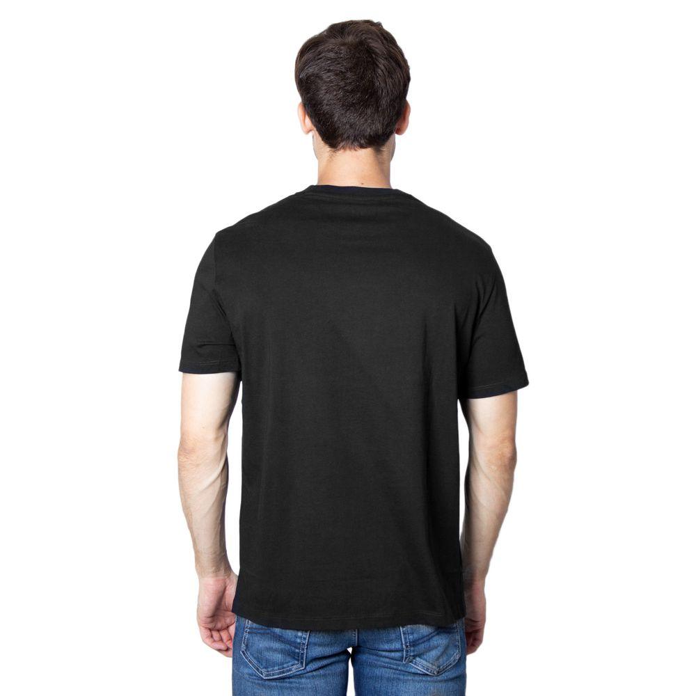 Armani Exchange Black Cotton T-Shirt - Arichezz.store