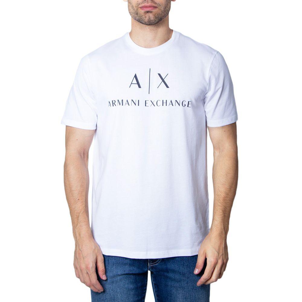 Armani Exchange White Cotton T-Shirt - Arichezz.store