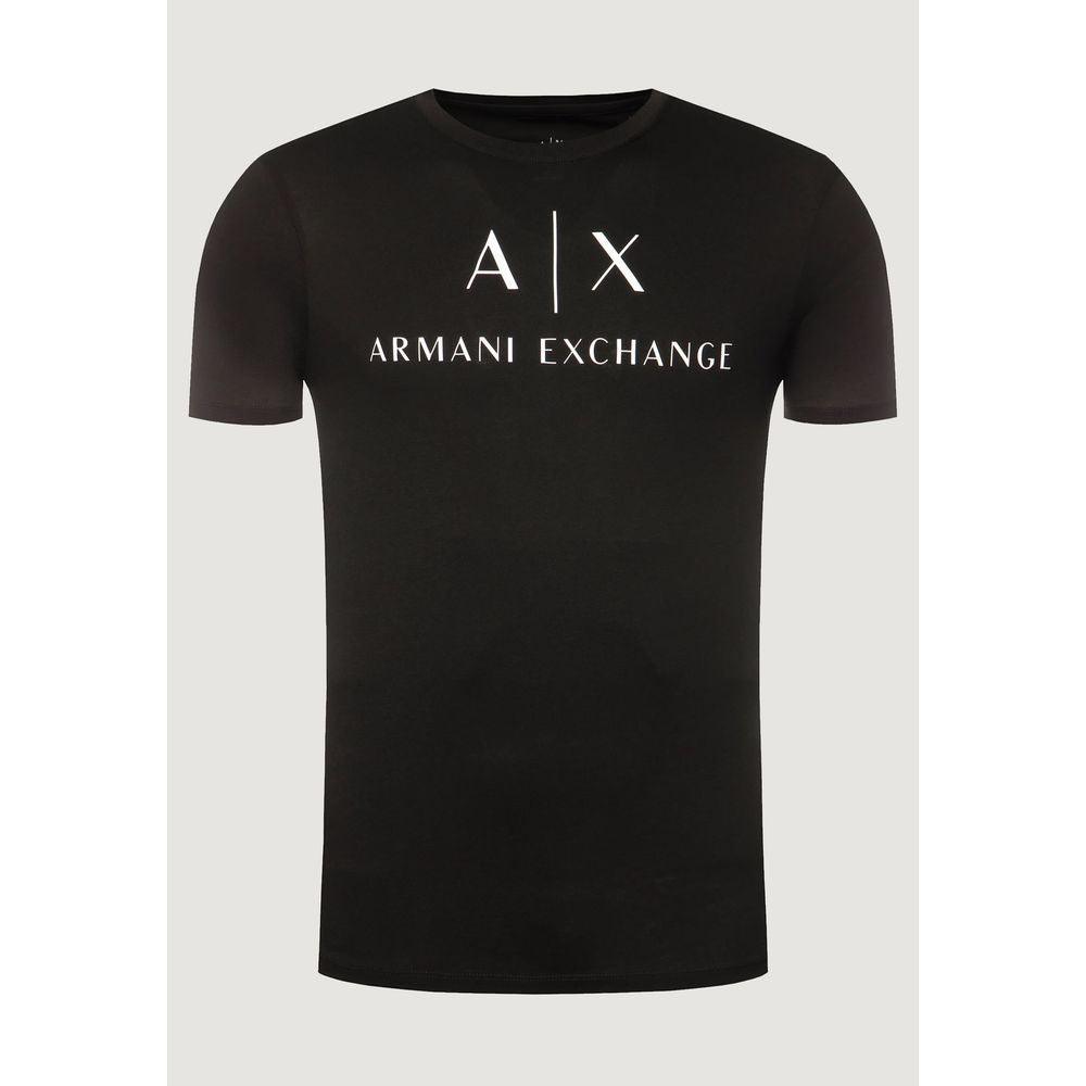 Armani Exchange Black Cotton T-Shirt - Arichezz.store