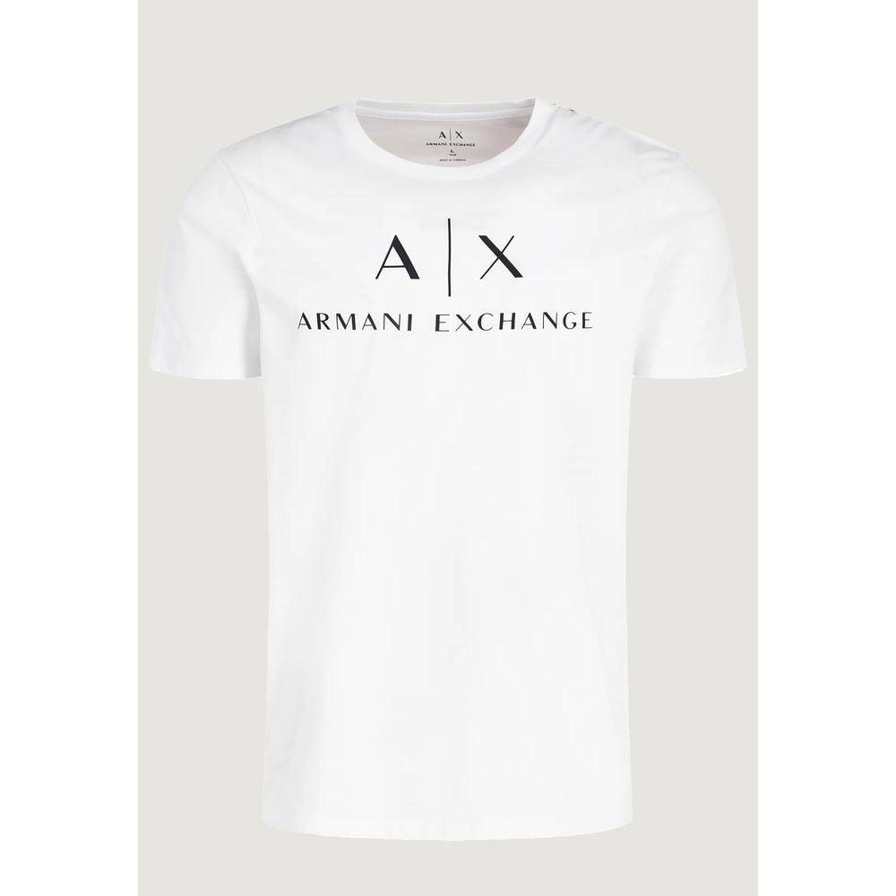 Armani Exchange White Cotton T-Shirt - Arichezz.store