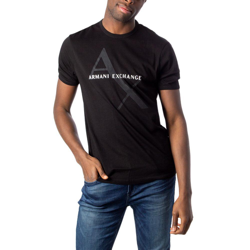 Armani Exchange Black Cotton T-Shirt - Arichezz.store