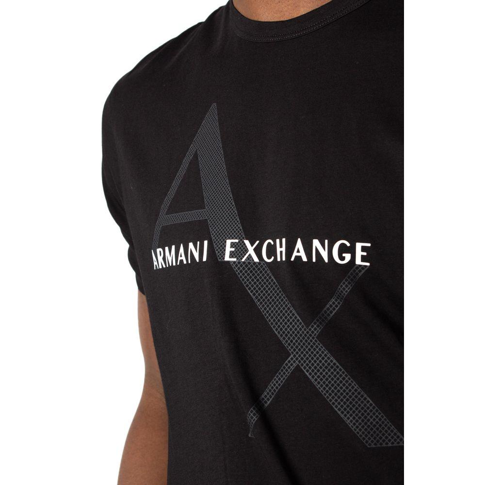 Armani Exchange Black Cotton T-Shirt - Arichezz.store