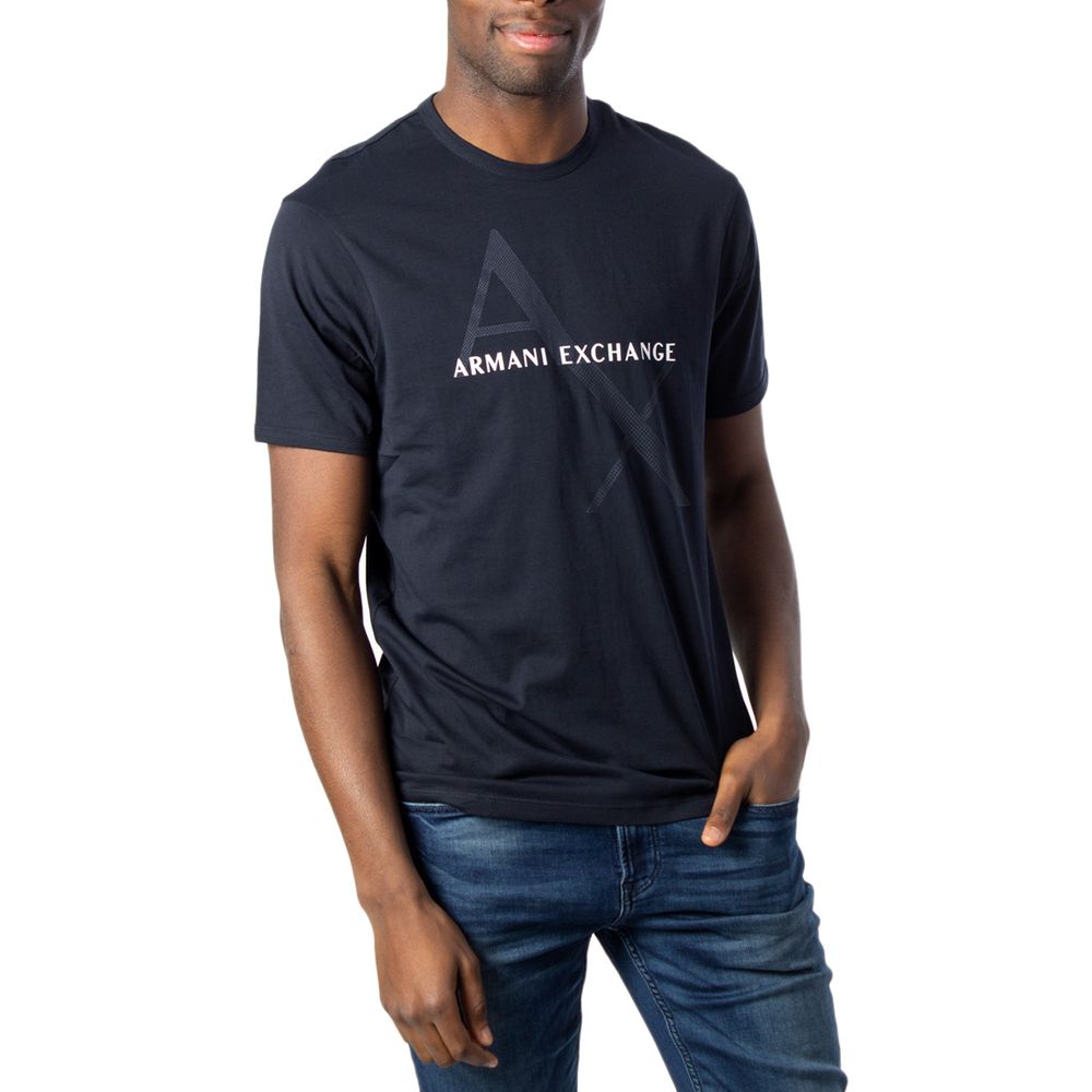 Armani Exchange Blue Cotton T-Shirt - Arichezz.store