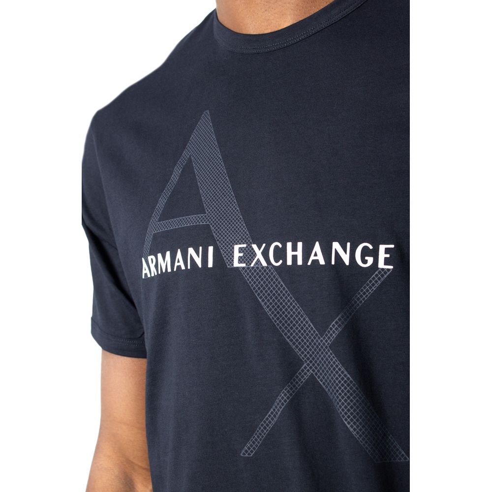 Armani Exchange Blue Cotton T-Shirt - Arichezz.store