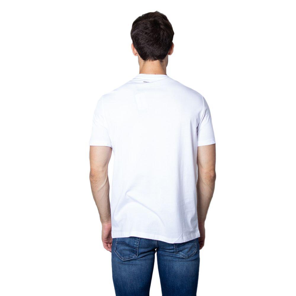 Armani Exchange White Cotton T-Shirt - Arichezz.store