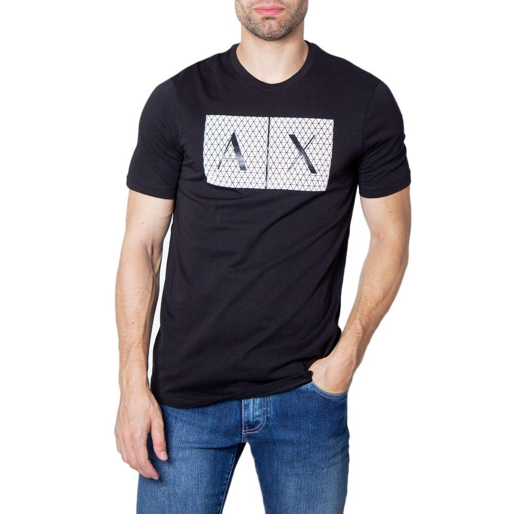 Armani Exchange Black Cotton T-Shirt - Arichezz.store