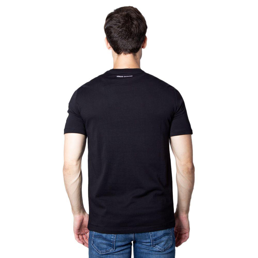 Armani Exchange Black Cotton T-Shirt - Arichezz.store