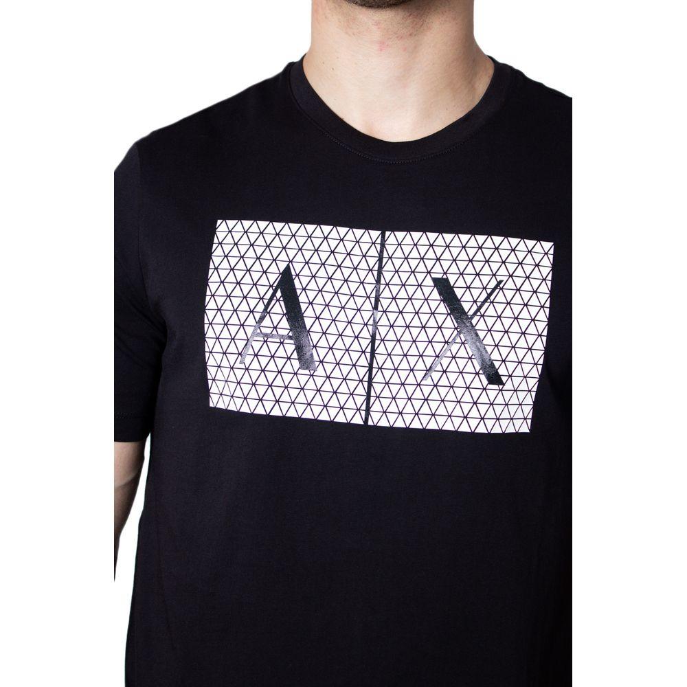 Armani Exchange Black Cotton T-Shirt - Arichezz.store