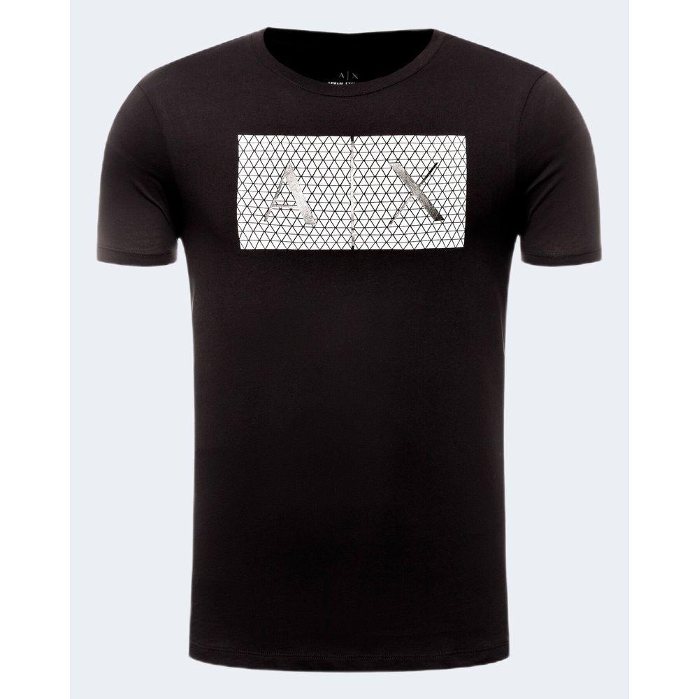 Armani Exchange Black Cotton T-Shirt - Arichezz.store