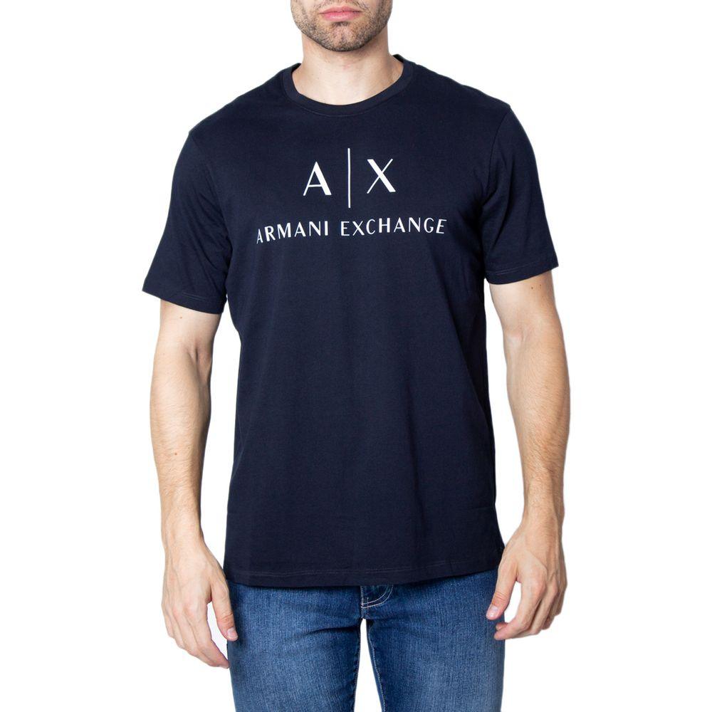 Armani Exchange Blue Cotton T-Shirt - Arichezz.store