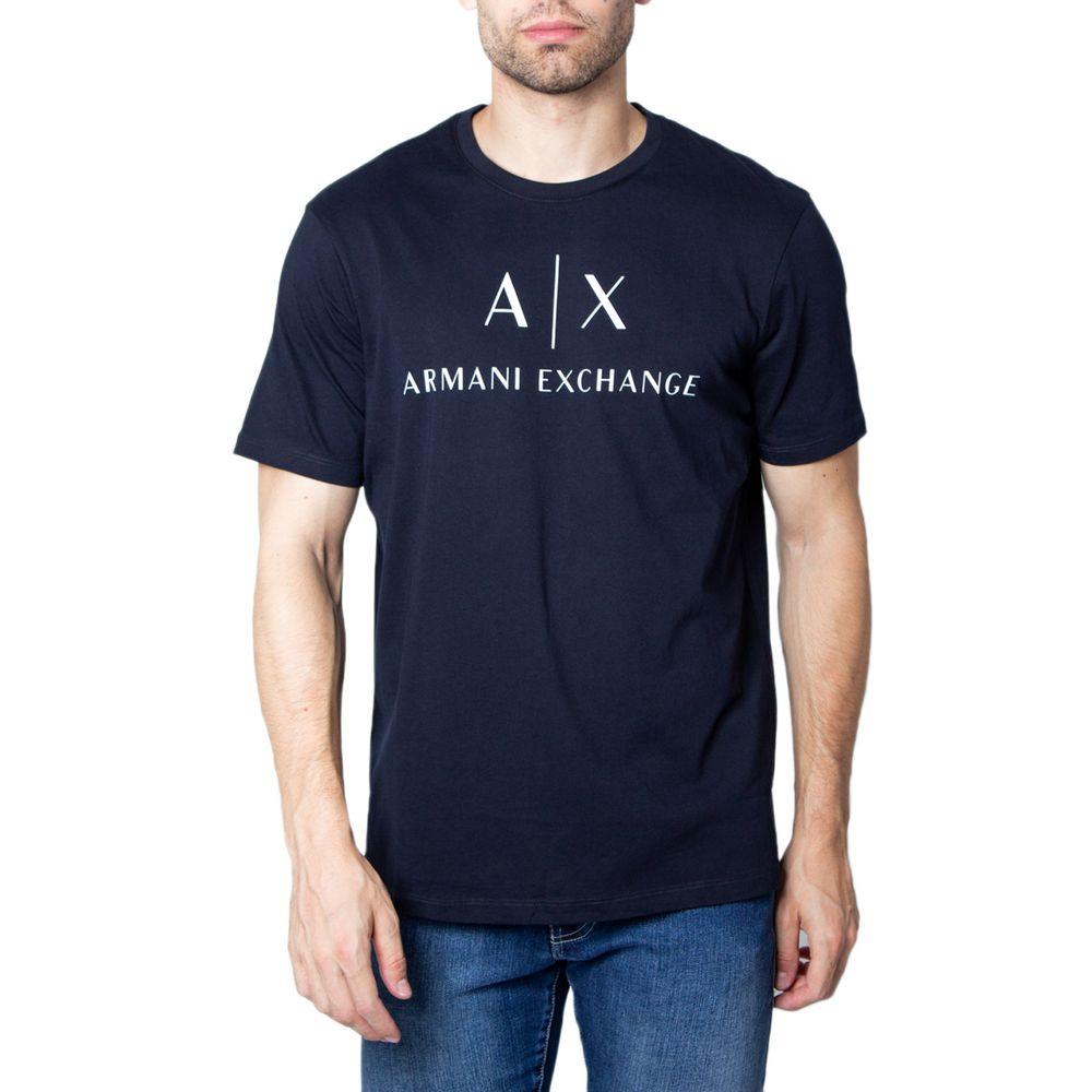 Armani Exchange Blue Cotton T-Shirt - Arichezz.store