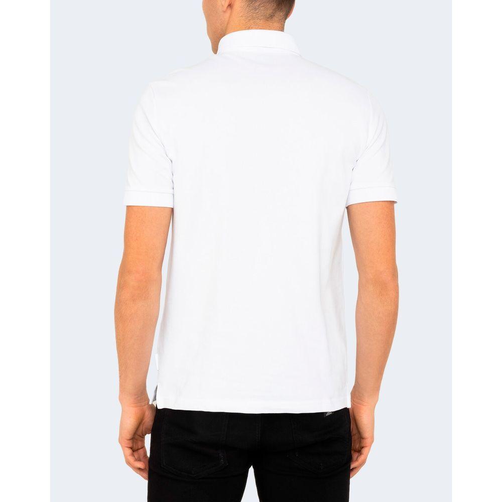 Armani Exchange White Cotton Polo Shirt - Arichezz.store