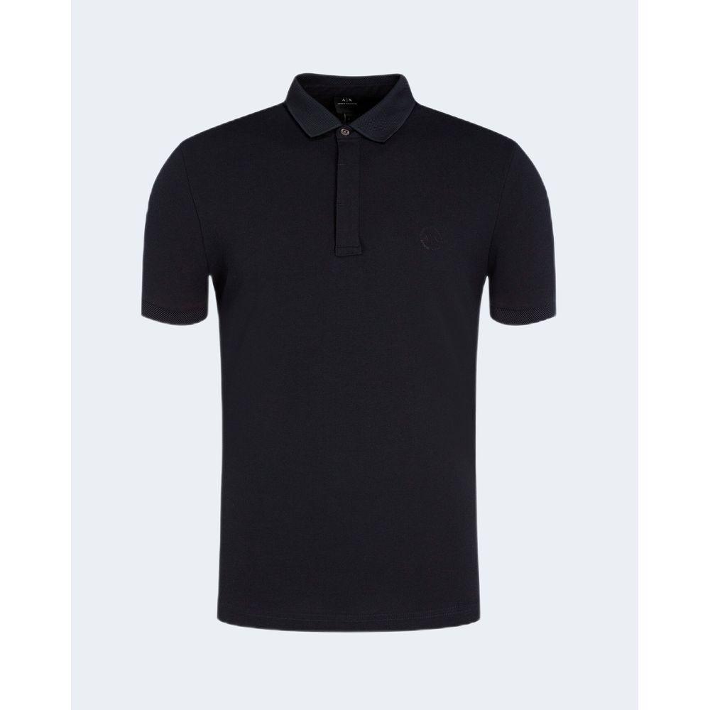 Armani Exchange Blue Cotton Polo Shirt - Arichezz.store