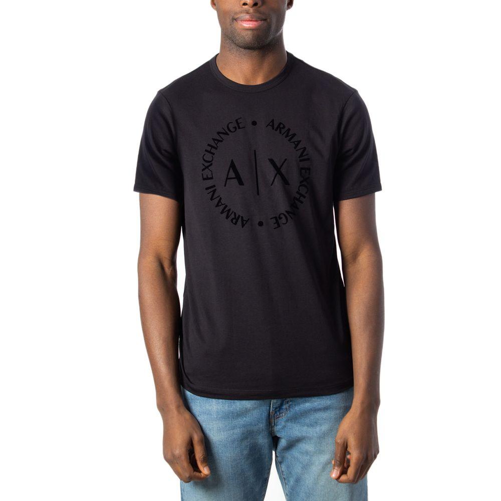 Armani Exchange Black Cotton T-Shirt - Arichezz.store