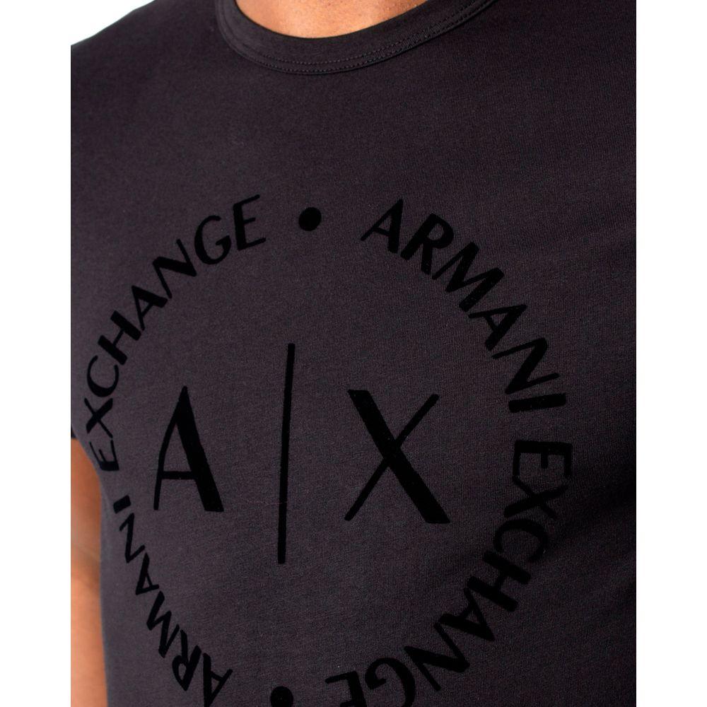 Armani Exchange Black Cotton T-Shirt - Arichezz.store