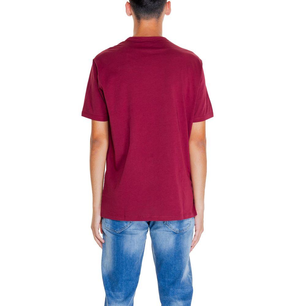 Armani Exchange Bordeaux Cotton T-Shirt - Arichezz.store