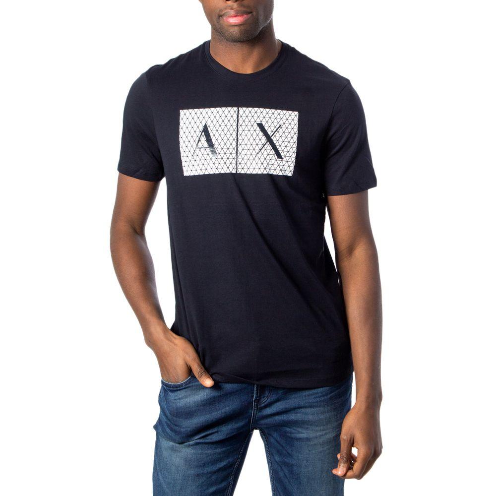 Armani Exchange Blue Cotton T-Shirt - Arichezz.store