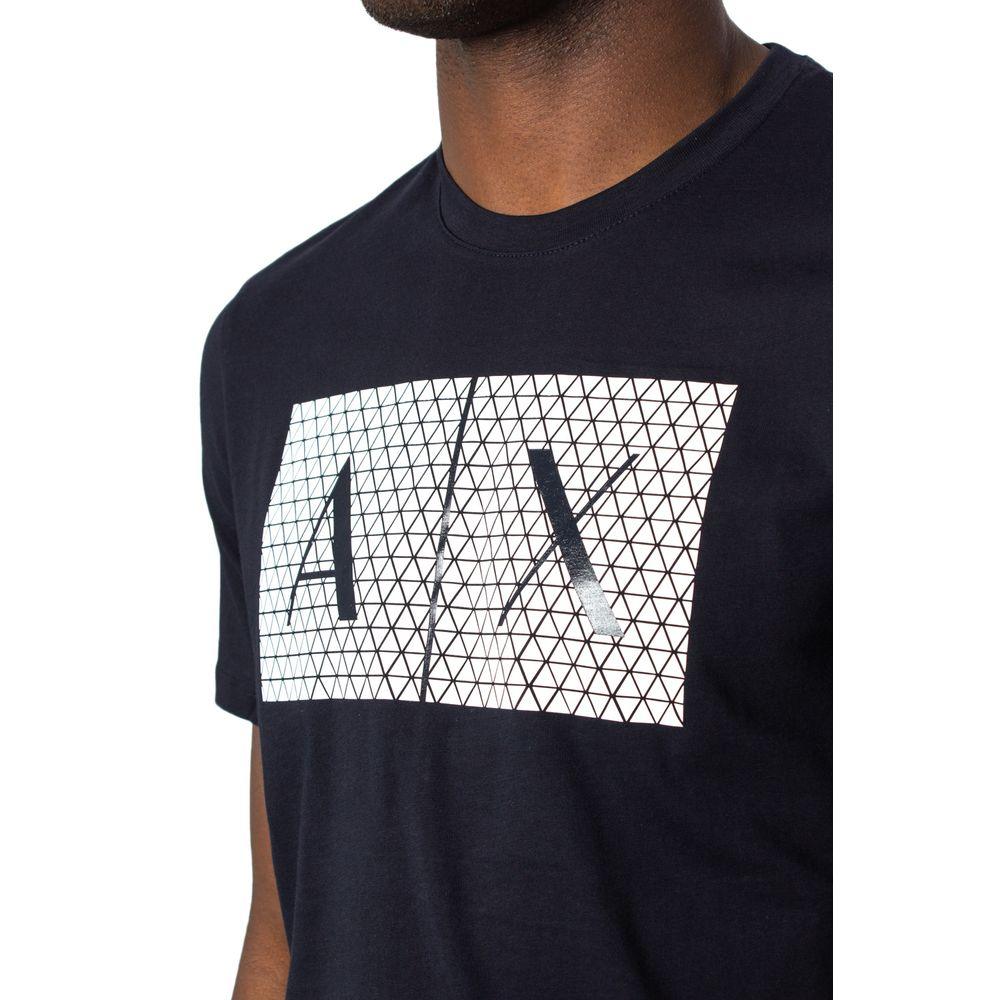 Armani Exchange Blue Cotton T-Shirt - Arichezz.store