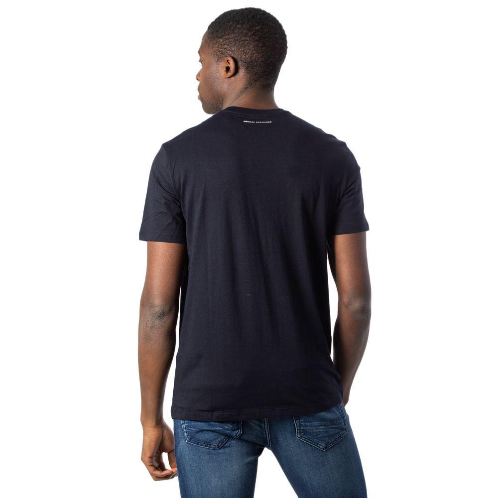 Armani Exchange Blue Cotton T-Shirt - Arichezz.store