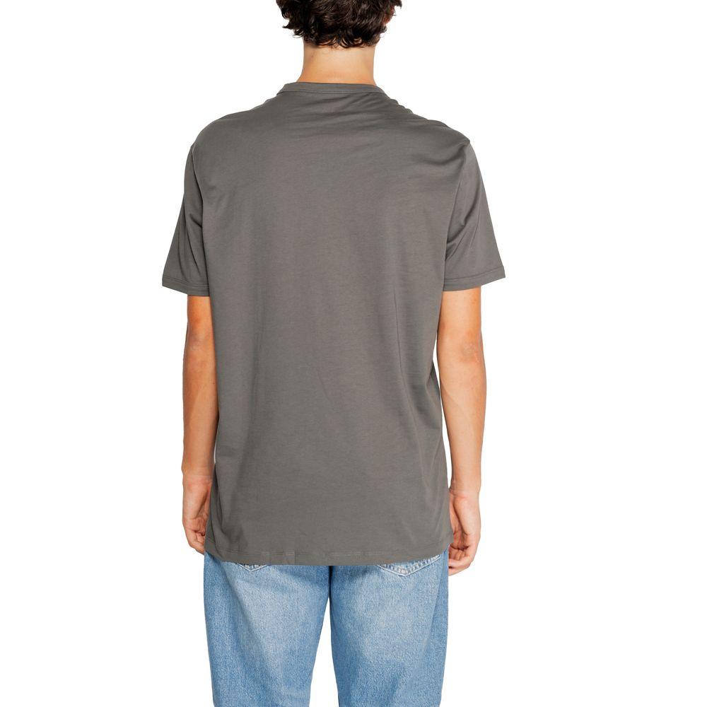 Armani Exchange Gray Cotton T-Shirt - Arichezz.store