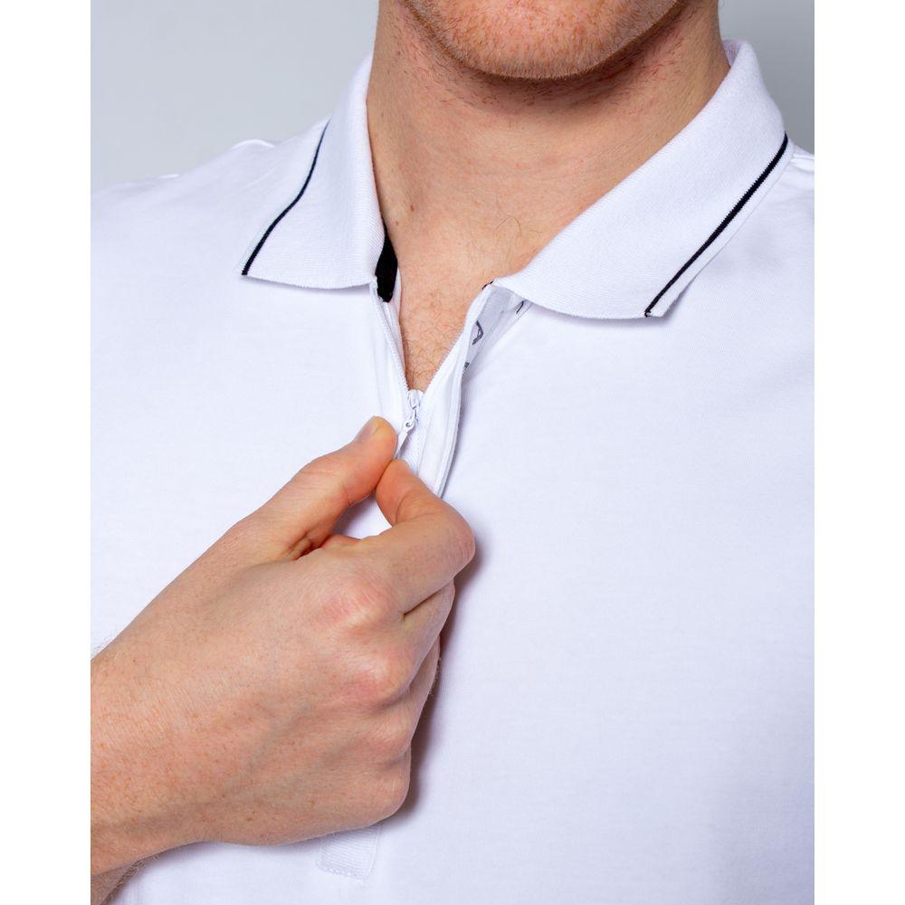 Armani Exchange White Cotton Polo Shirt - Arichezz.store