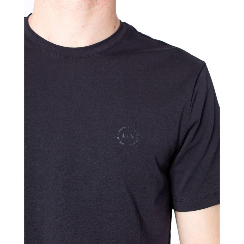 Armani Exchange Black Cotton T-Shirt - Arichezz.store