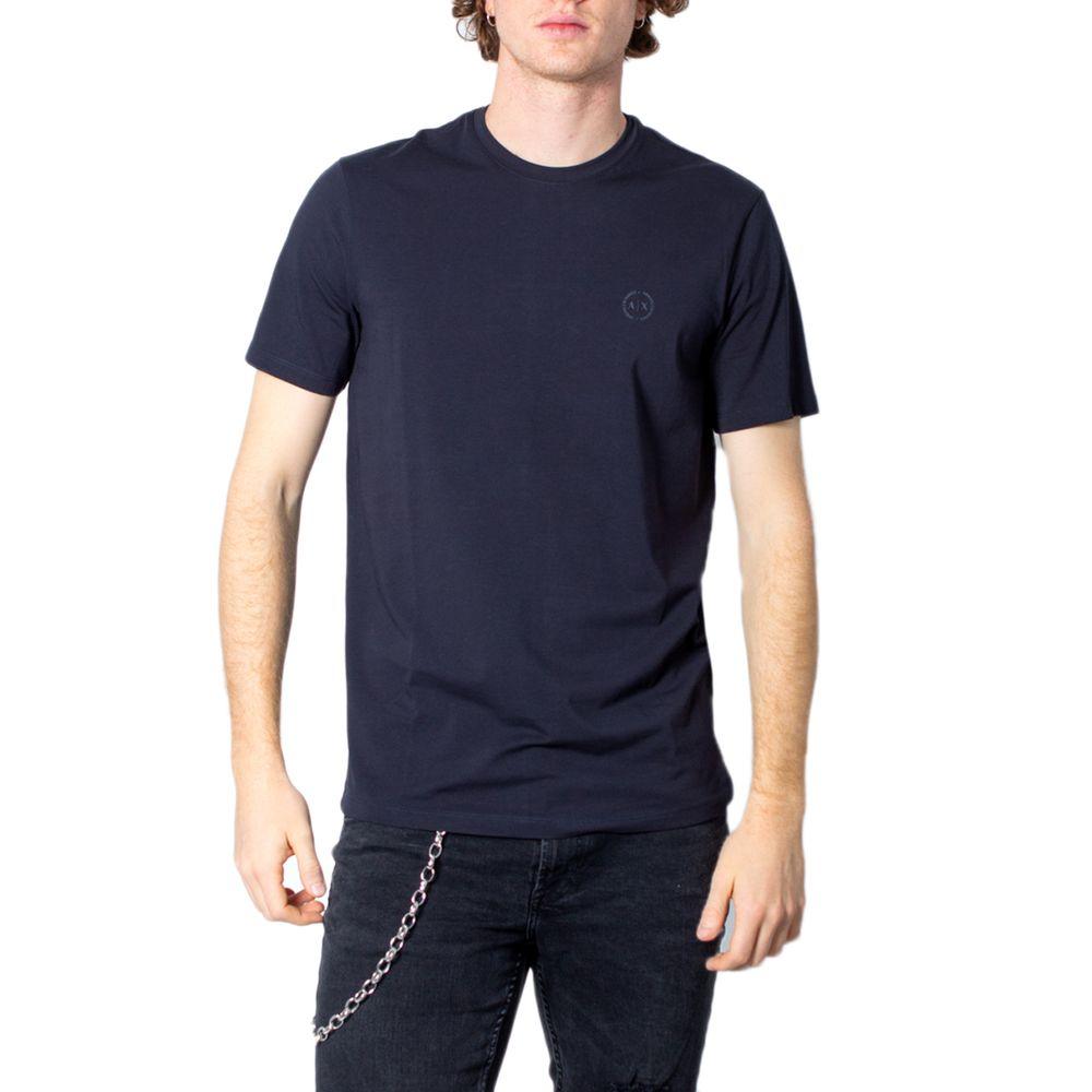 Armani Exchange Blue Cotton T-Shirt - Arichezz.store