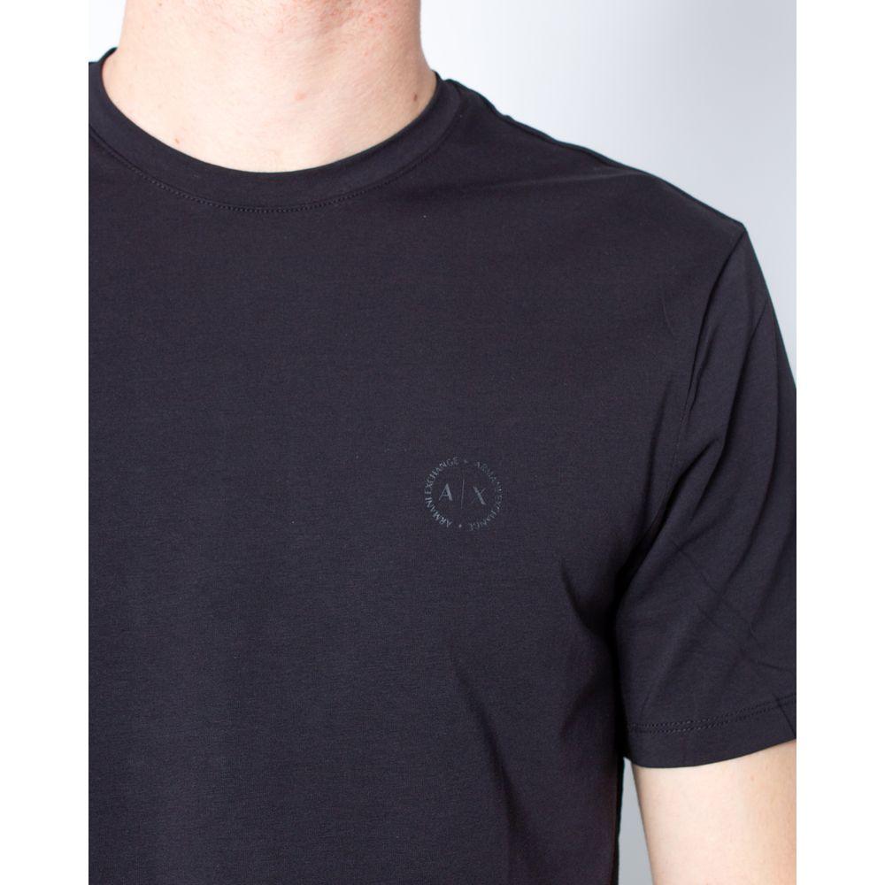 Armani Exchange Black Cotton T-Shirt - Arichezz.store