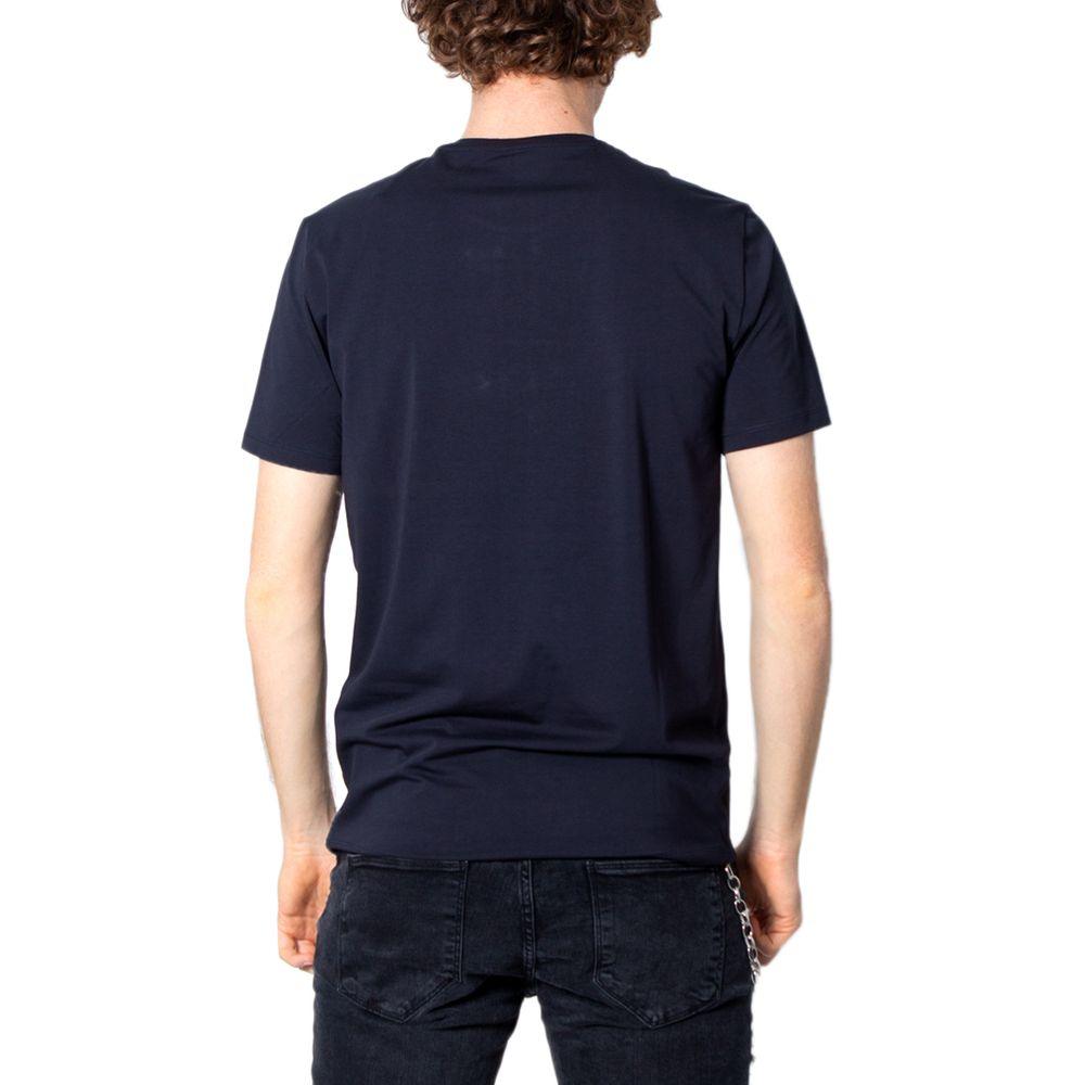 Armani Exchange Blue Cotton T-Shirt - Arichezz.store