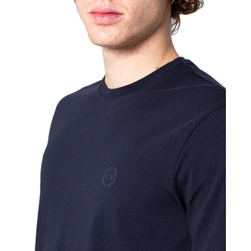 Armani Exchange Blue Cotton T-Shirt - Arichezz.store