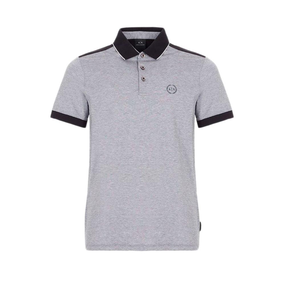 Armani Exchange Black Cotton Polo Shirt - Arichezz.store