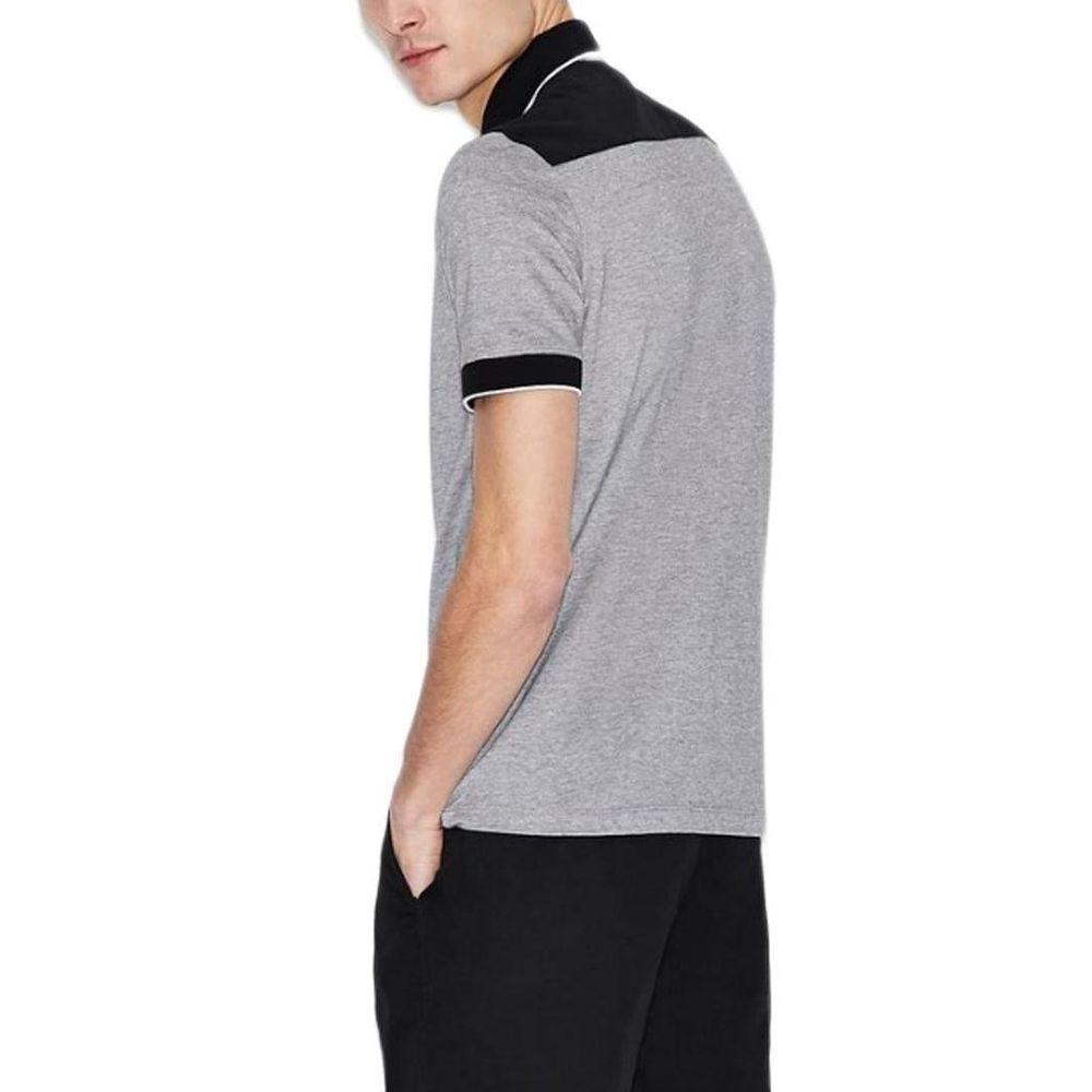 Armani Exchange Black Cotton Polo Shirt - Arichezz.store