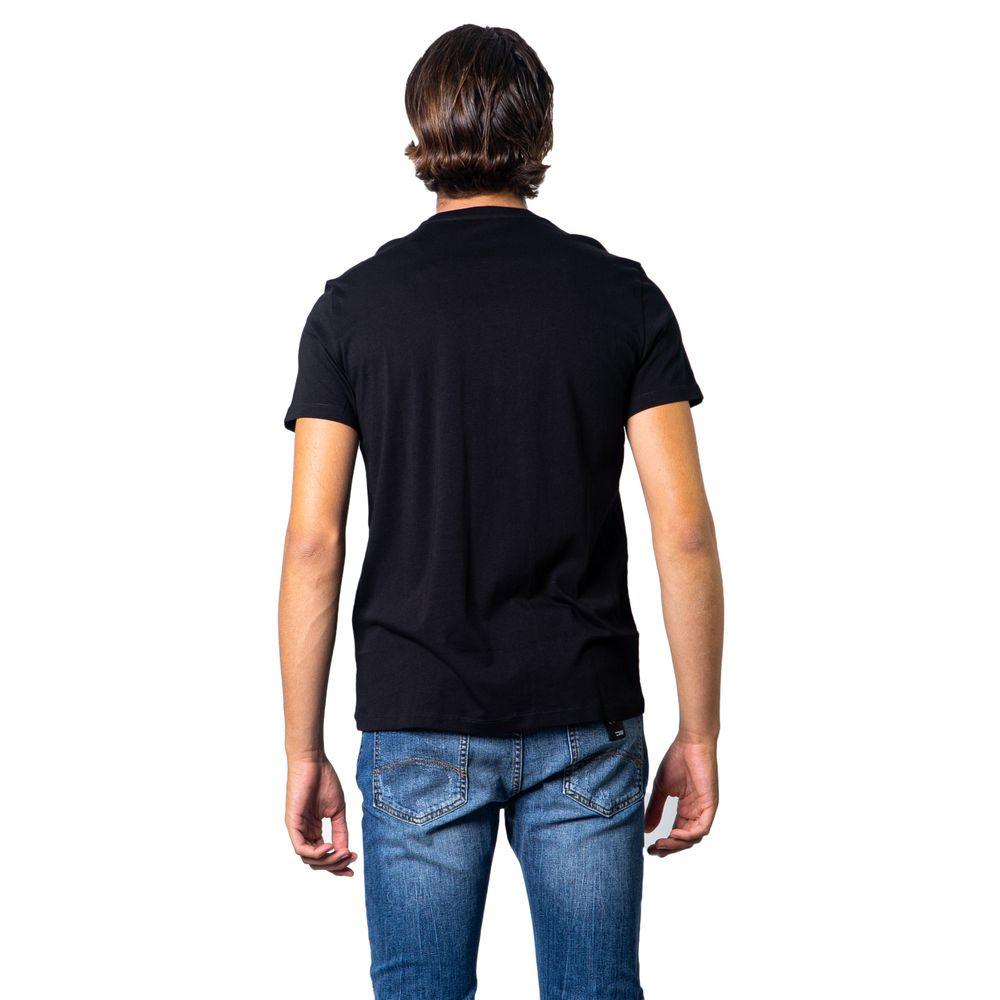 Armani Exchange Black Cotton T-Shirt - Arichezz.store