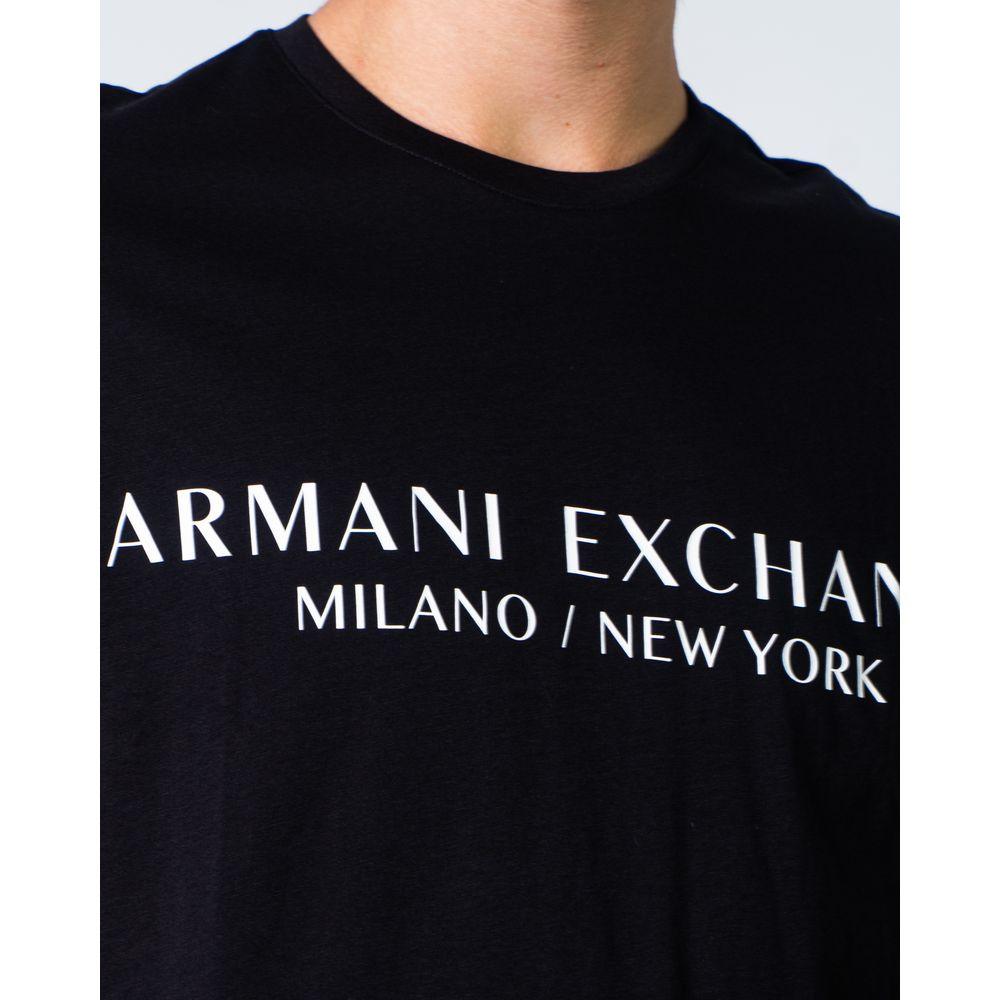 Armani Exchange Black Cotton T-Shirt - Arichezz.store