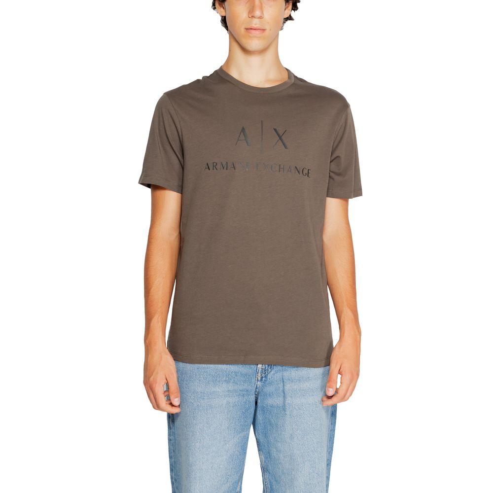 Armani Exchange Green Cotton T-Shirt - Arichezz.store