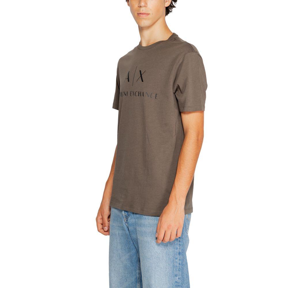 Armani Exchange Green Cotton T-Shirt - Arichezz.store