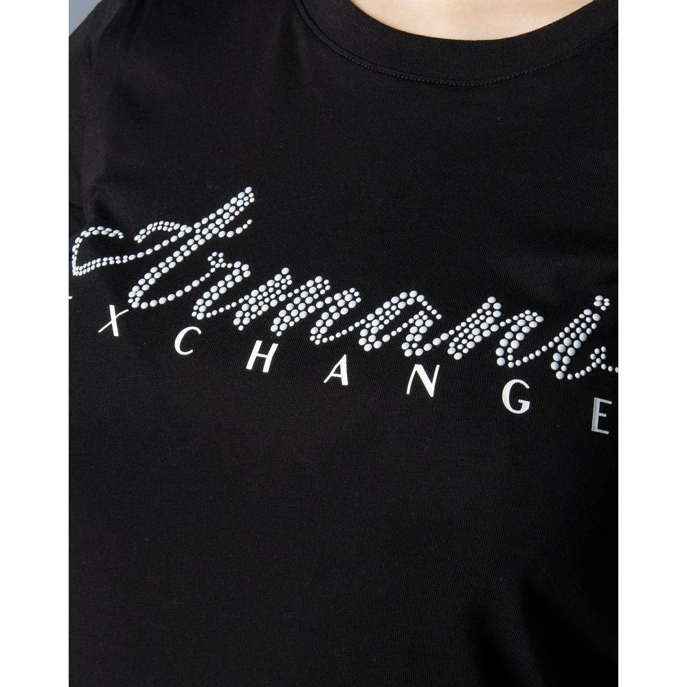 Armani Exchange Black Cotton Tops & T-Shirt - Arichezz.store