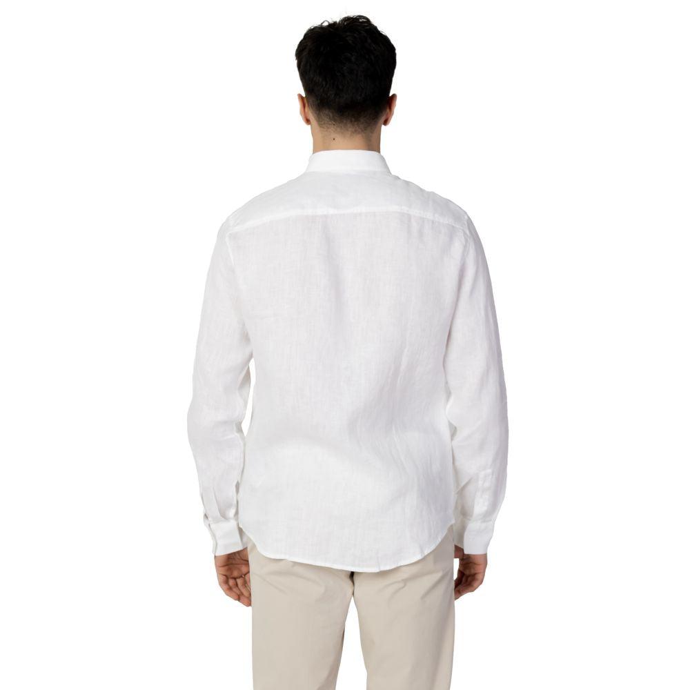 Armani Exchange White Linen Shirt - Arichezz.store