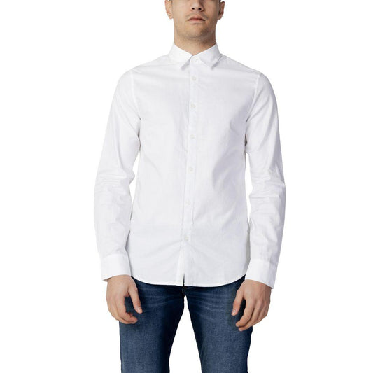 Armani Exchange White Cotton Shirt - Arichezz.store