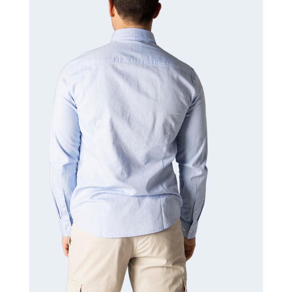 Armani Exchange Blue Cotton Shirt - Arichezz.store