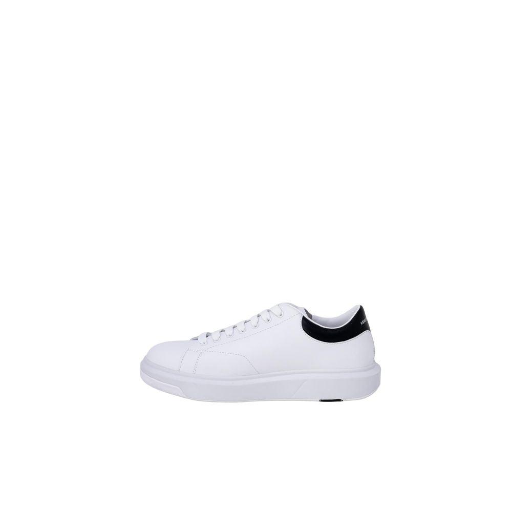 Armani Exchange Black And White Leather Sneaker - Arichezz.store