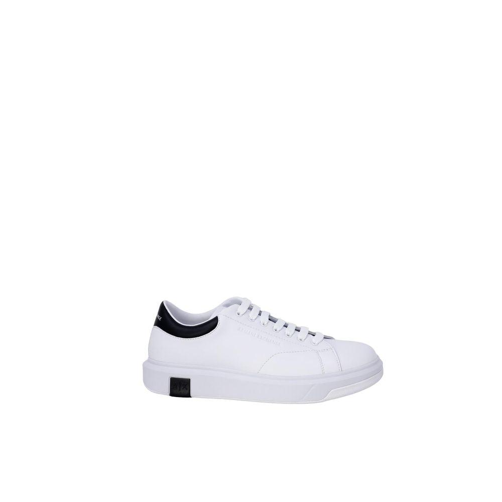 Armani Exchange Black And White Leather Sneaker - Arichezz.store