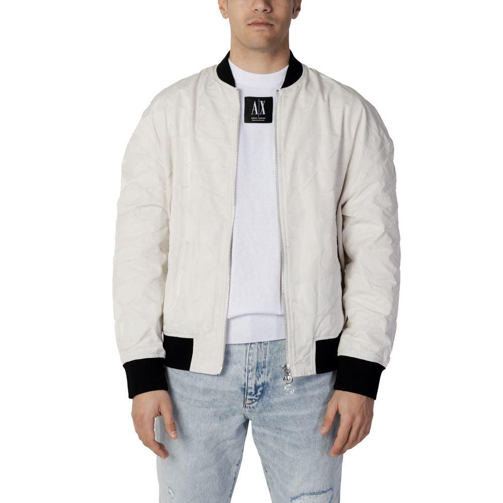 Armani Exchange Cream Polyester Jacket - Arichezz.store