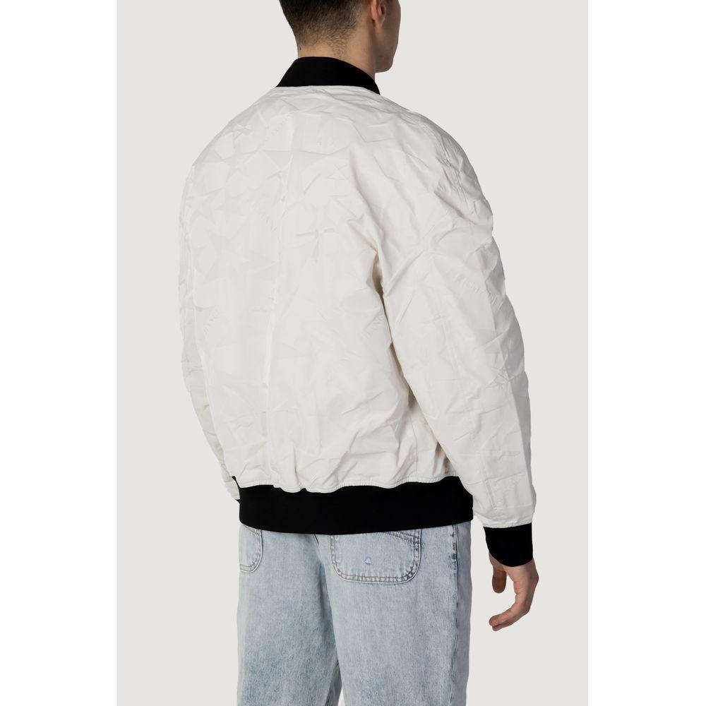 Armani Exchange Cream Polyester Jacket - Arichezz.store