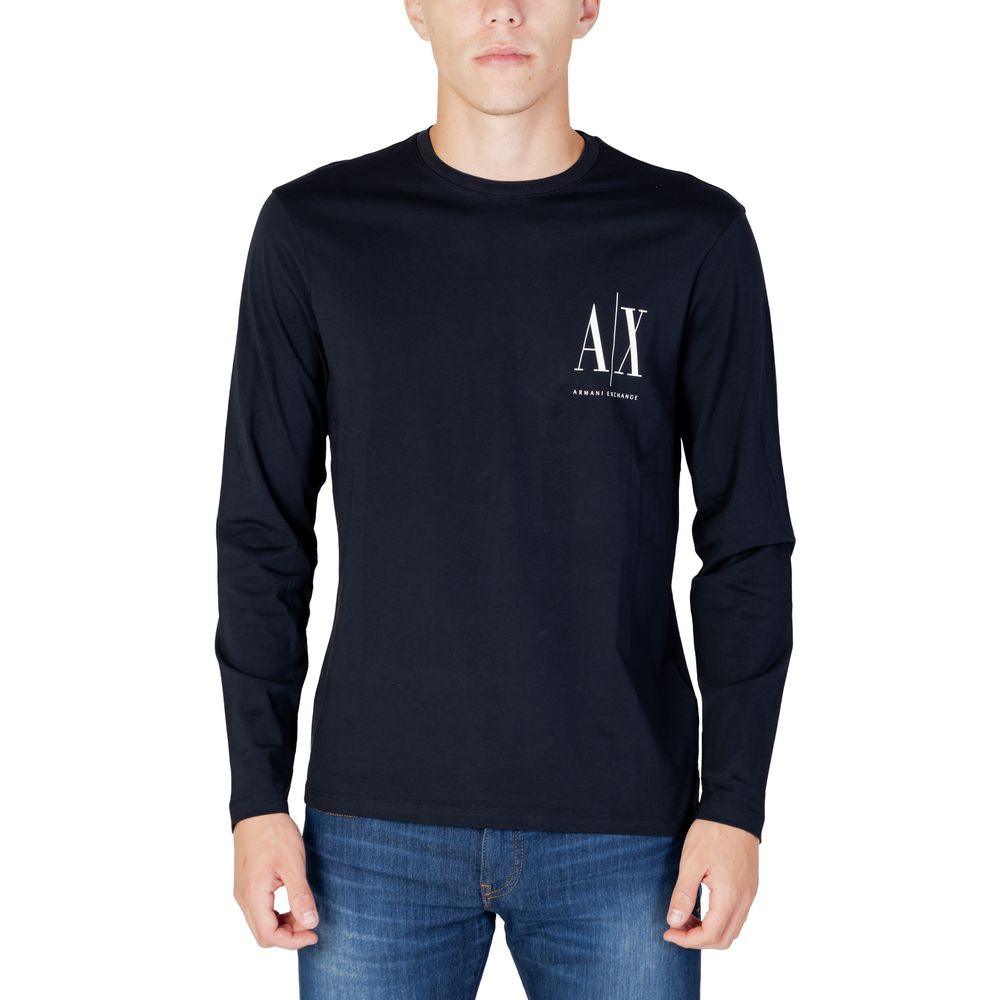 Armani Exchange Blue Cotton T-Shirt - Arichezz.store