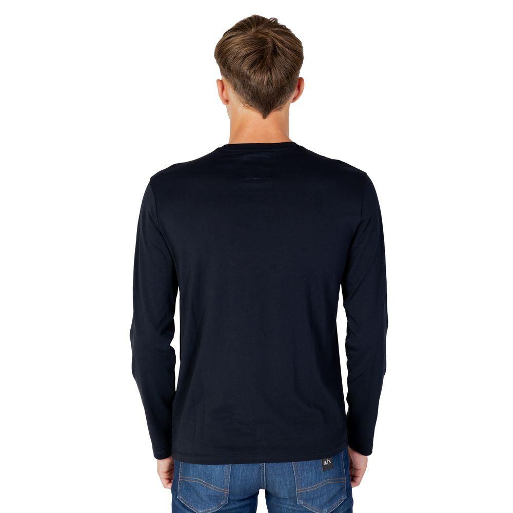 Armani Exchange Blue Cotton T-Shirt - Arichezz.store