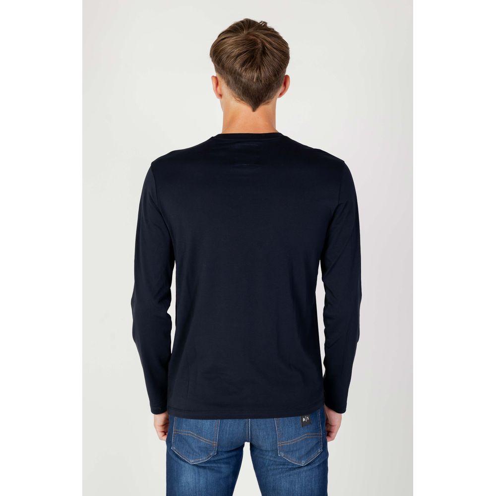 Armani Exchange Blue Cotton T-Shirt - Arichezz.store