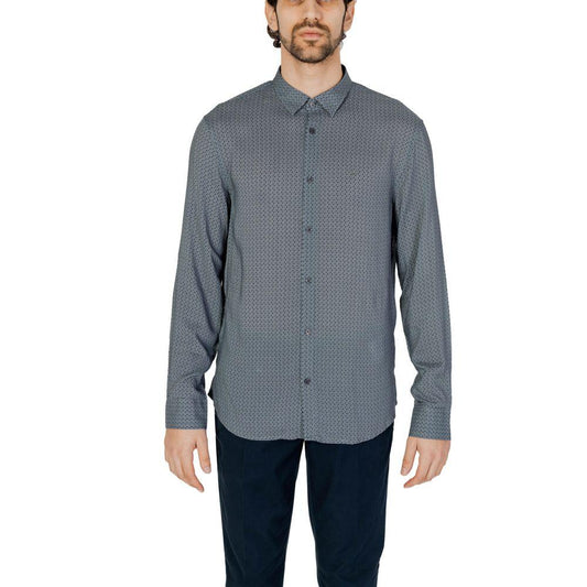 Armani Exchange Gray Viscose Shirt - Arichezz.store