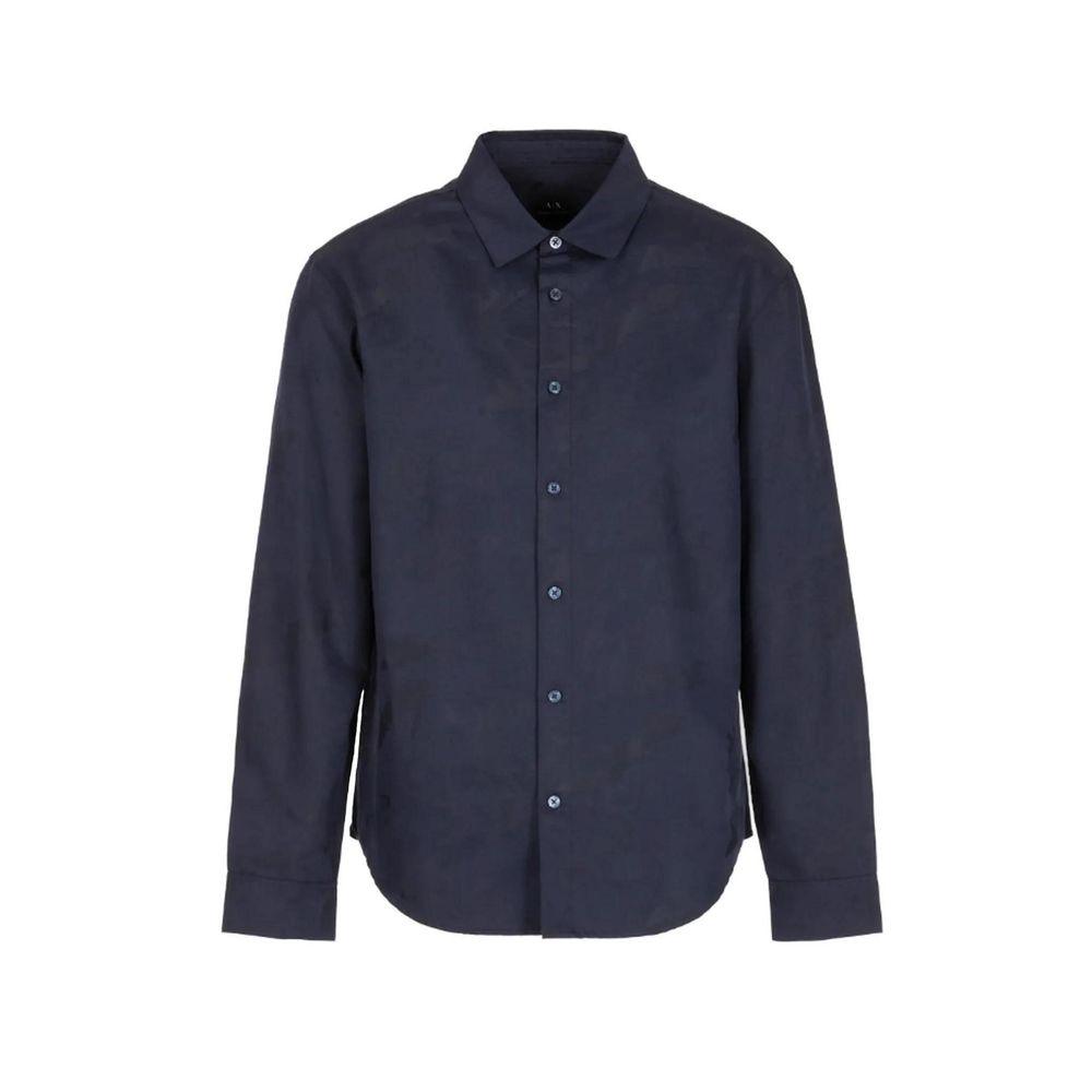 Armani Exchange Blue Cotton Shirt - Arichezz.store